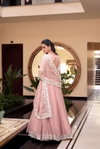 1439PNK New Crush With Sequins Embroidery Work Lehenga With Blouse Dupatta Online Wholesale
